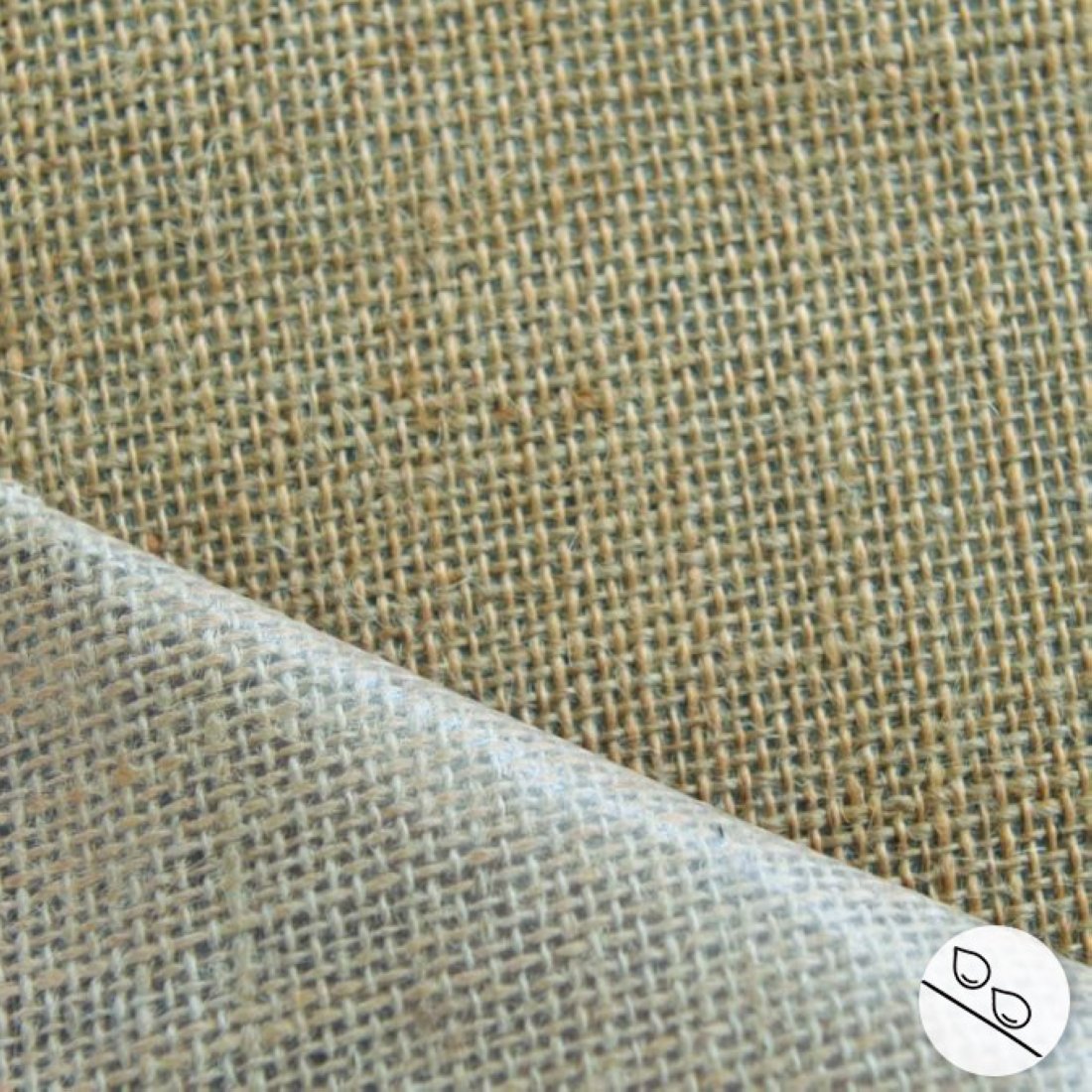 Toile de jute enduite couleur