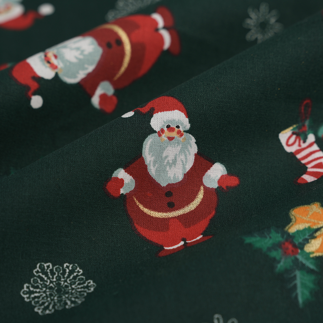 Tissu cretonne Père Noël