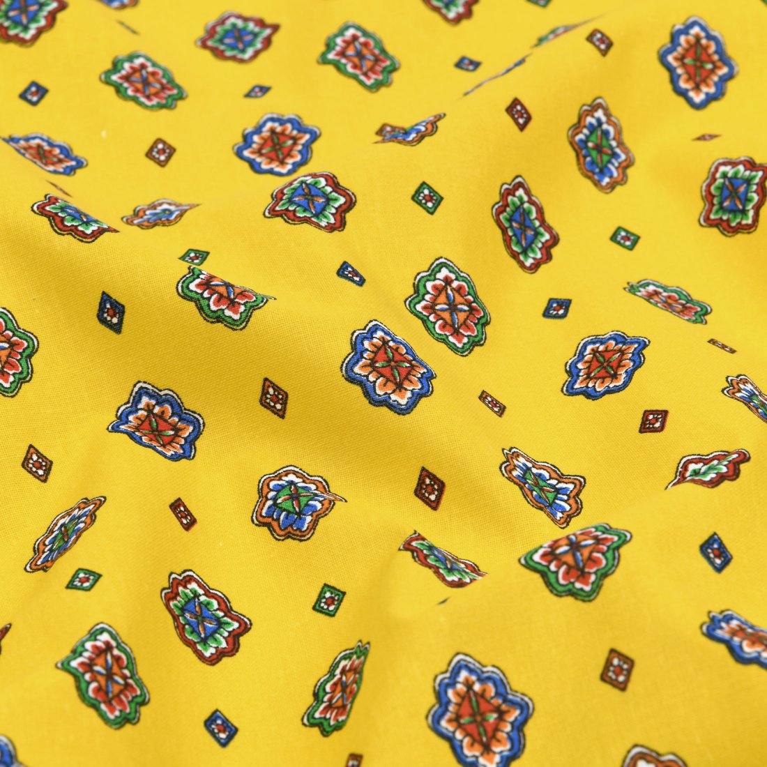 Tissu cretonne imprimé figuerolles soleil