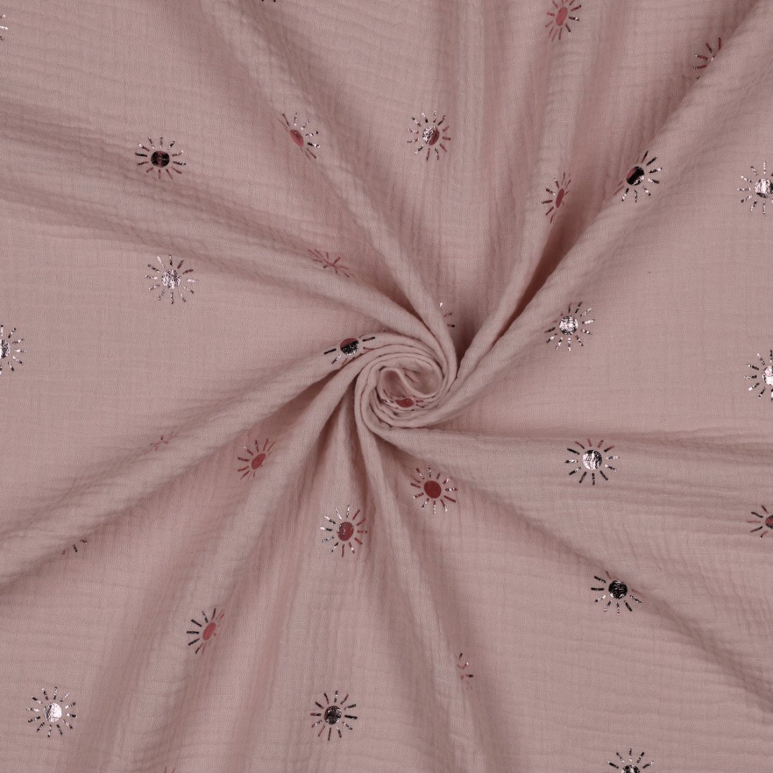 Tissu double gaze soleil foil