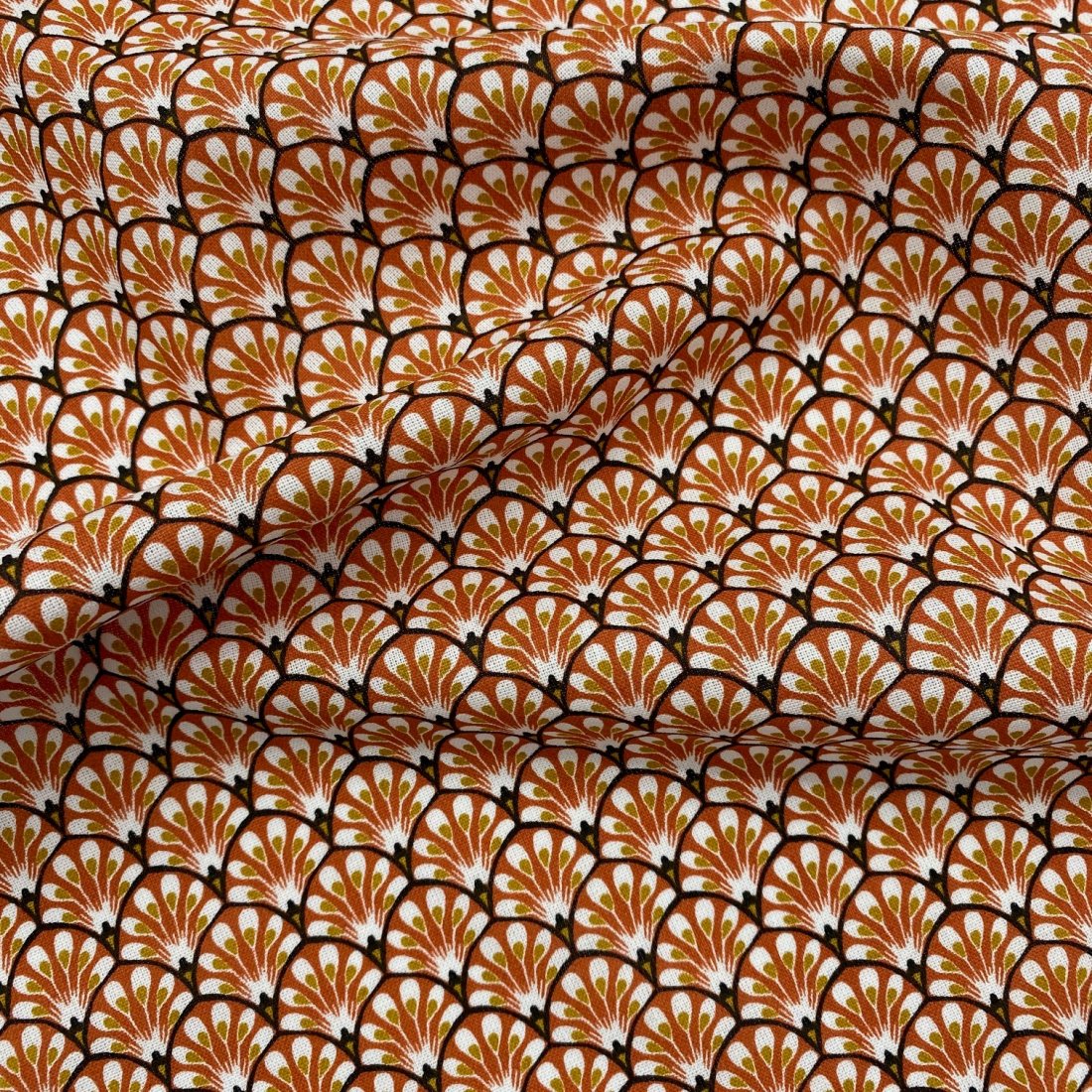 Tissu cretonne imprimé queue de paon — vue 4