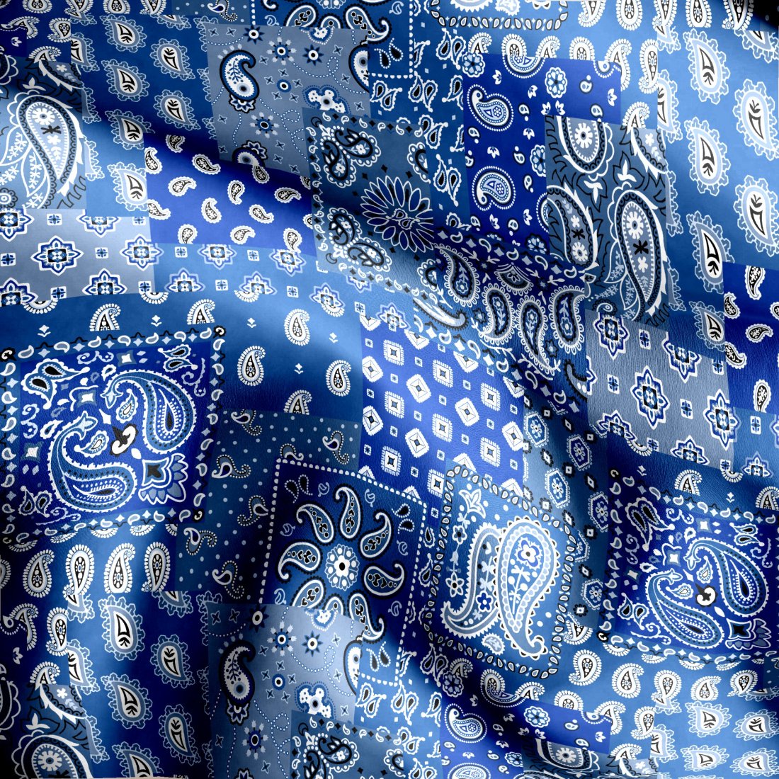 Tissu cretonne imprimé bandana