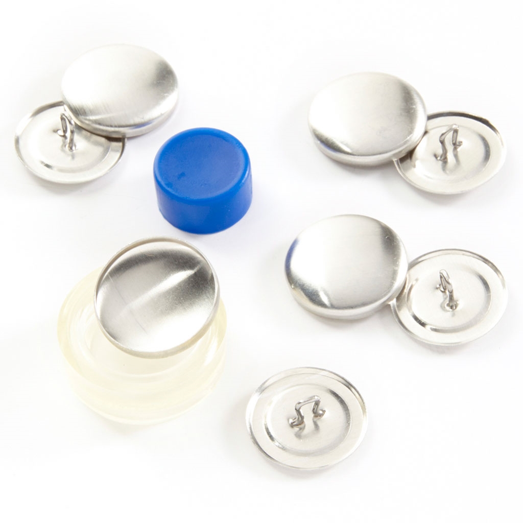 Bouton à recouvrir métal argent