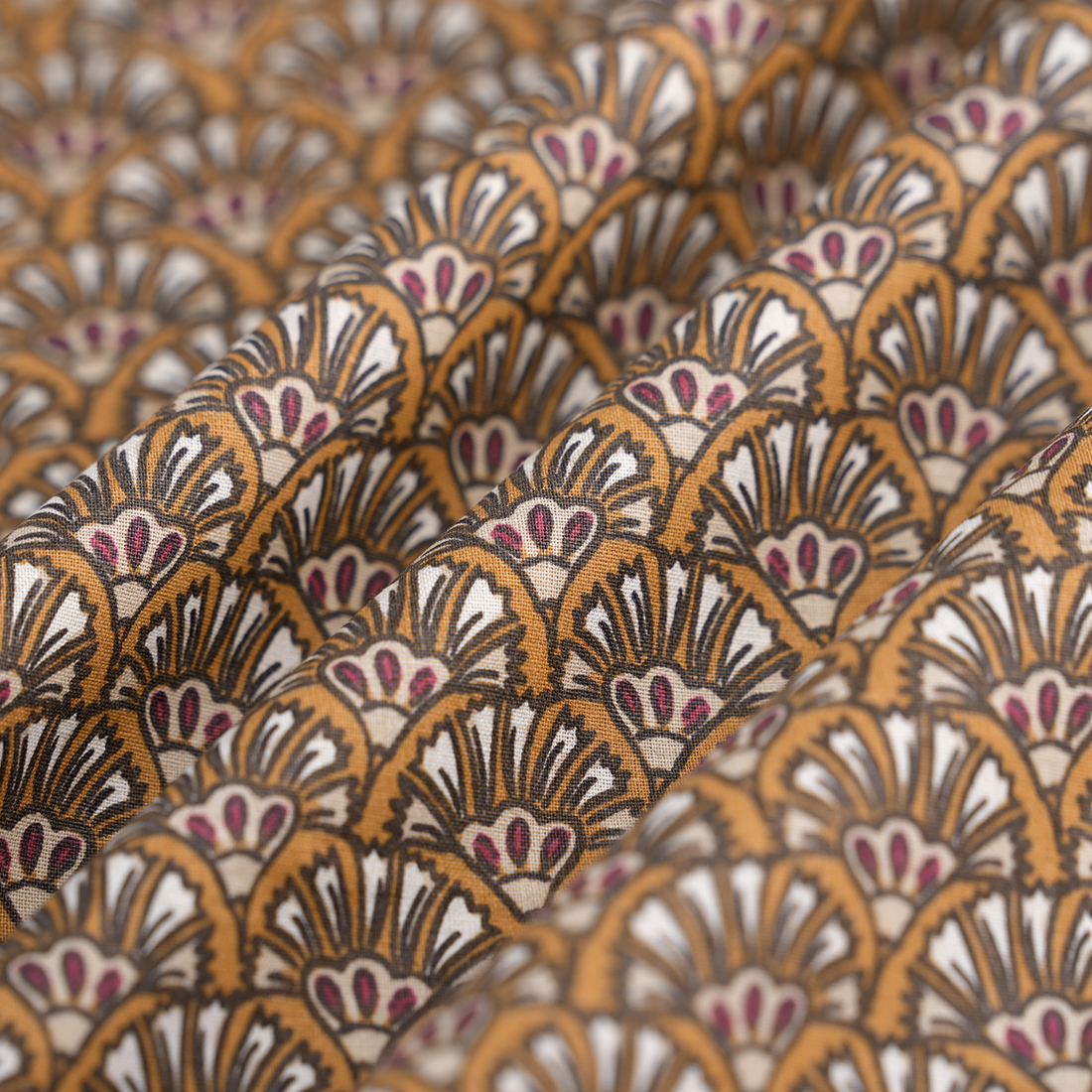Tissu cretonne Kenya marron - MT