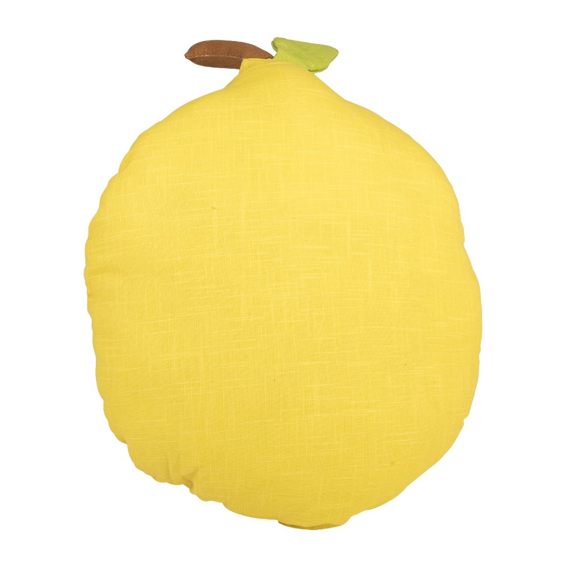Coussin forme citron jaune