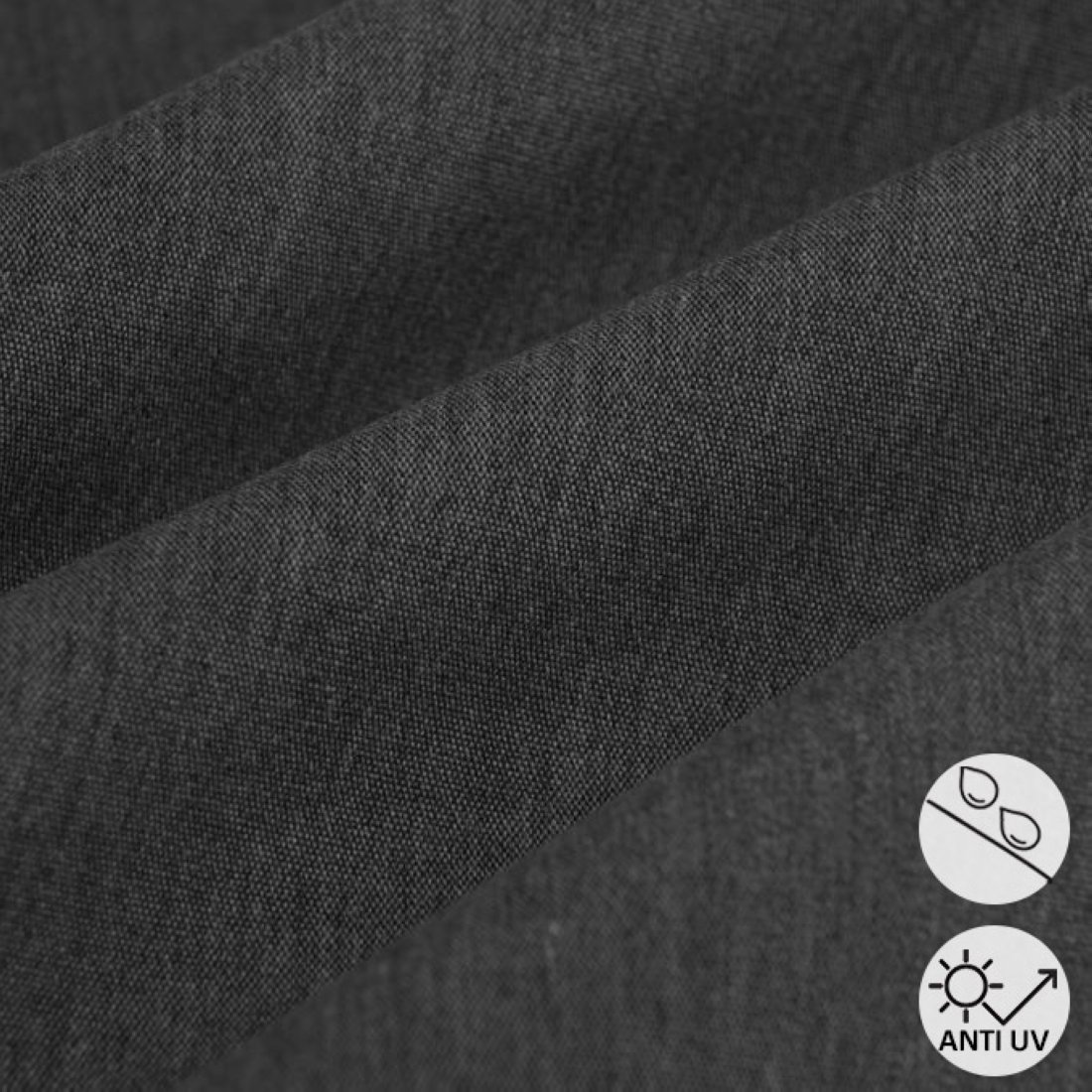 Tissu bâche Raspa déperlante résistant uv anthracite - MT