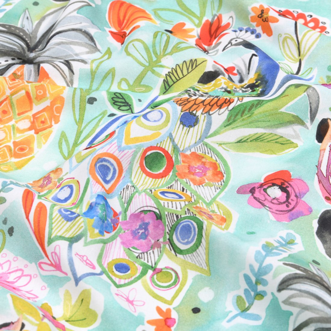 Tissu cretonne imprimé oliana multicolore