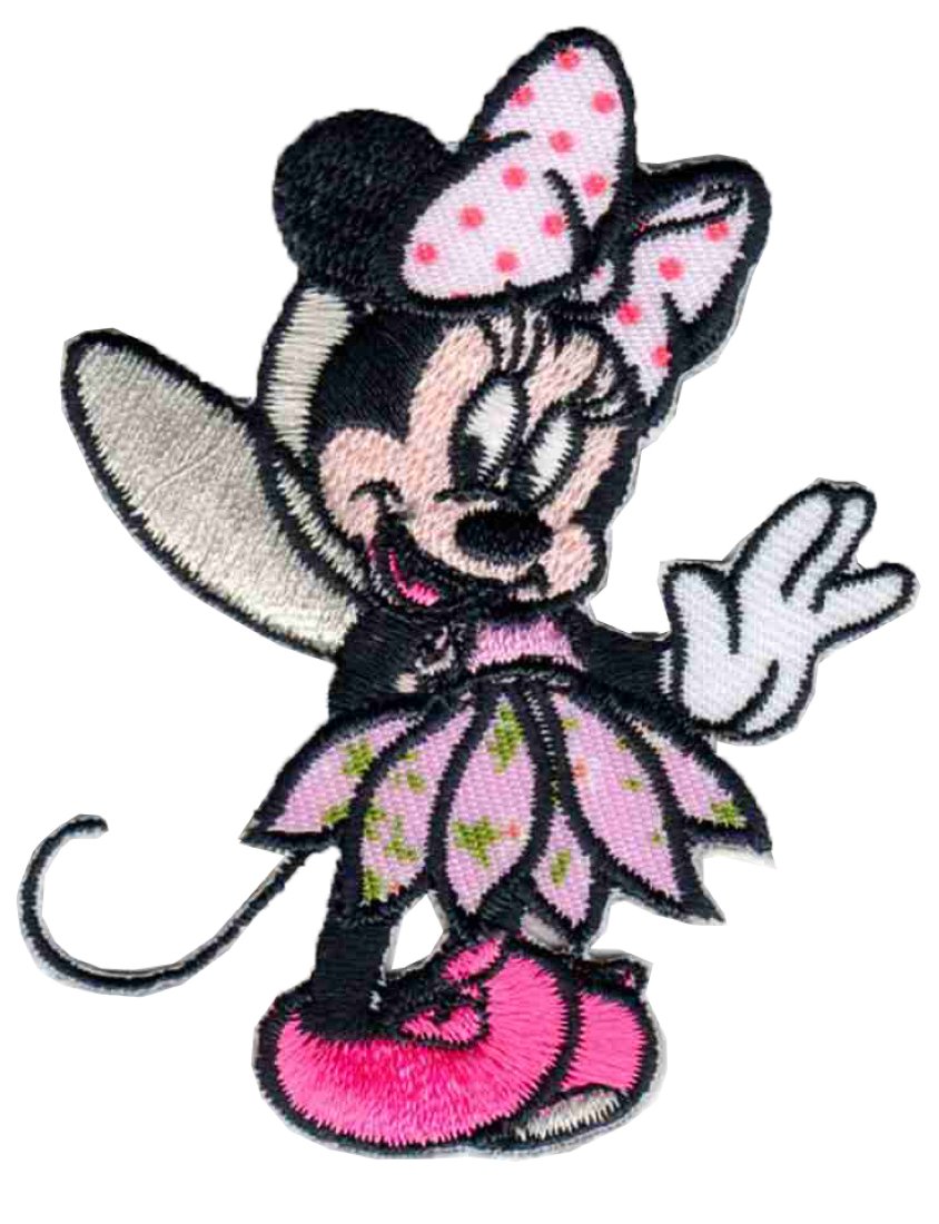 Écusson Minnie avec des ailes rose