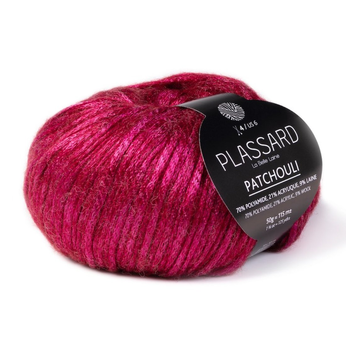 Pelote de fil à tricoter Patchouli rouge - Plassard