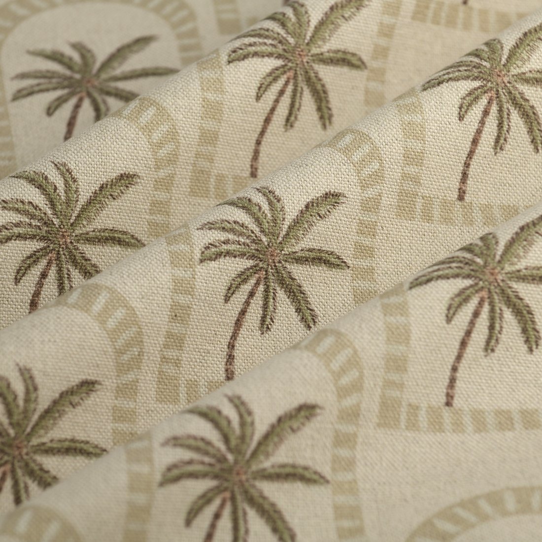 Tissu bachette lin coton dattier arche naturel - MT