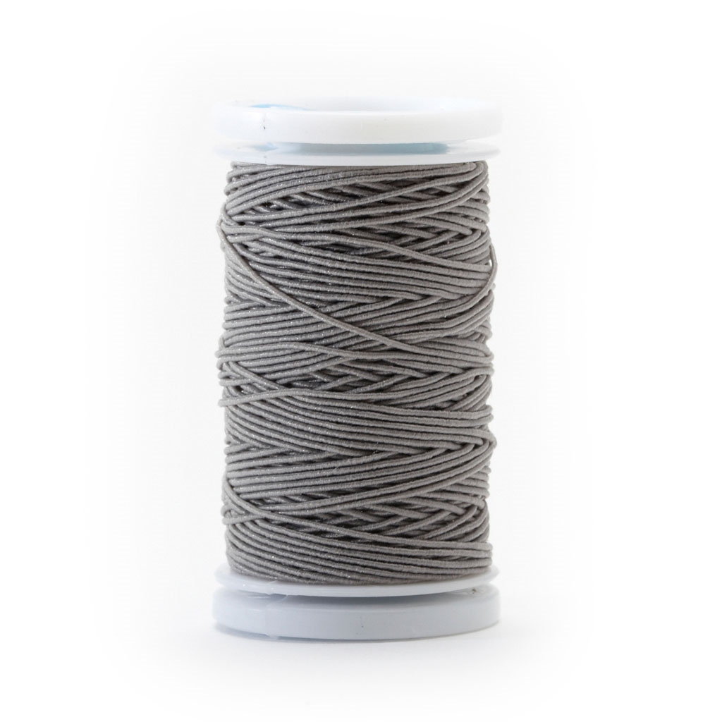 Fil à coudre élastique gris clair
