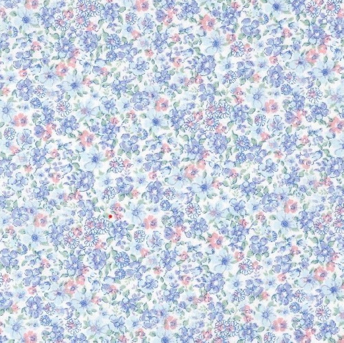 Tissu batiste coton bio blanc à fleurs jaunes vert violet