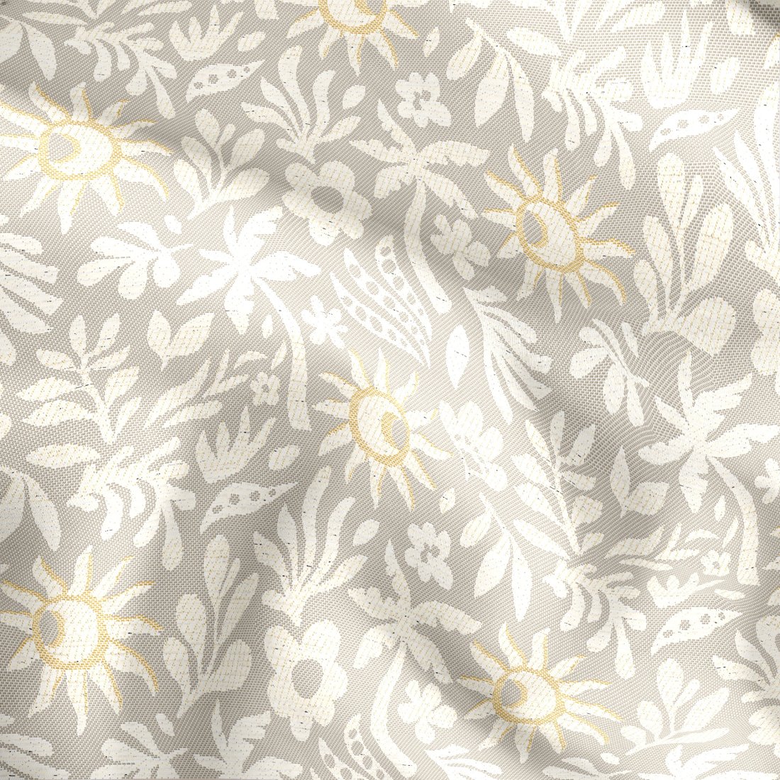Tissu jacquard fleur naïve — vue 3