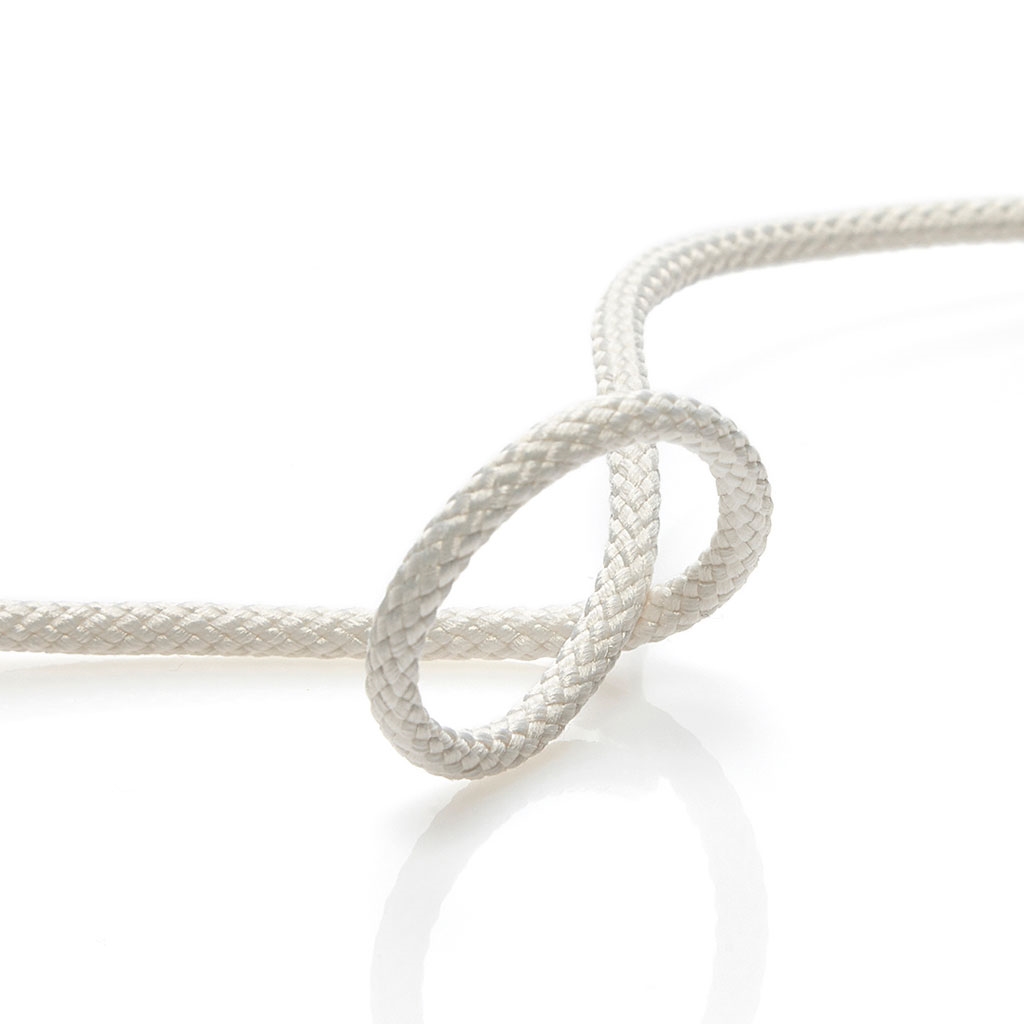 Cordon tressé pour manteau 3mm - Ecru