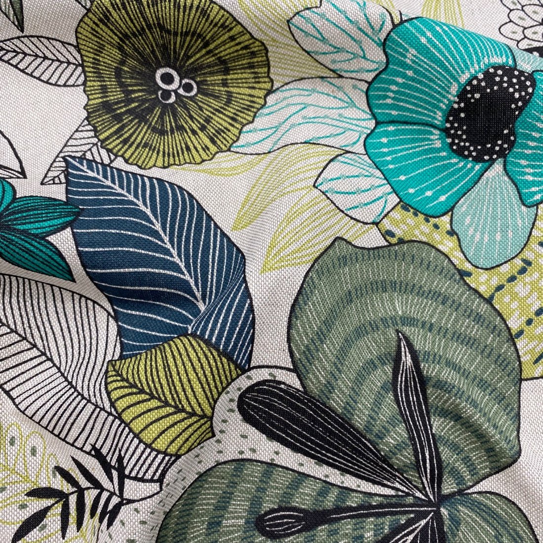 Tissu bachette imprimé belle fleur XXL