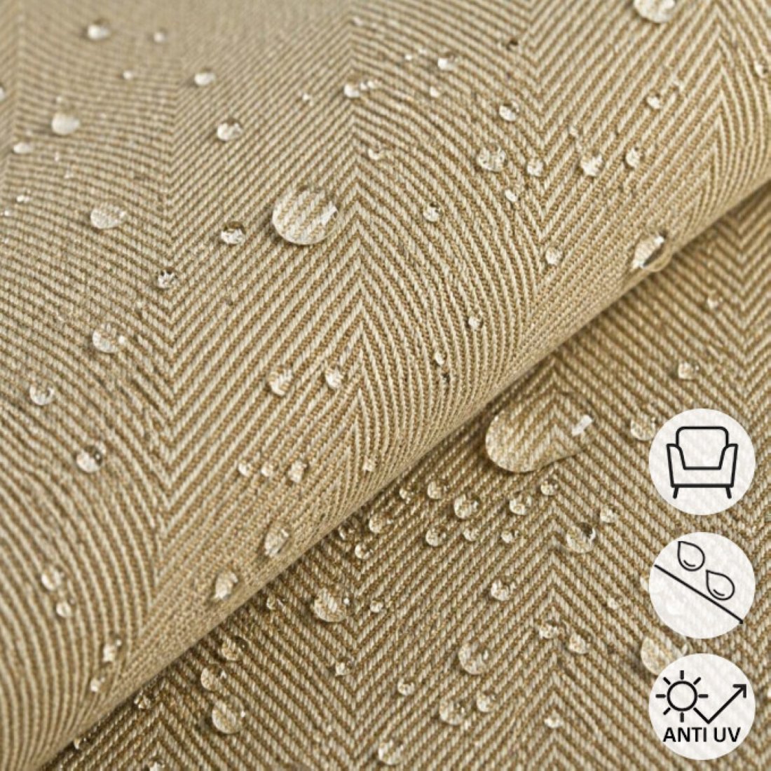 Tissu chevron outdoor déperlant résistant uv