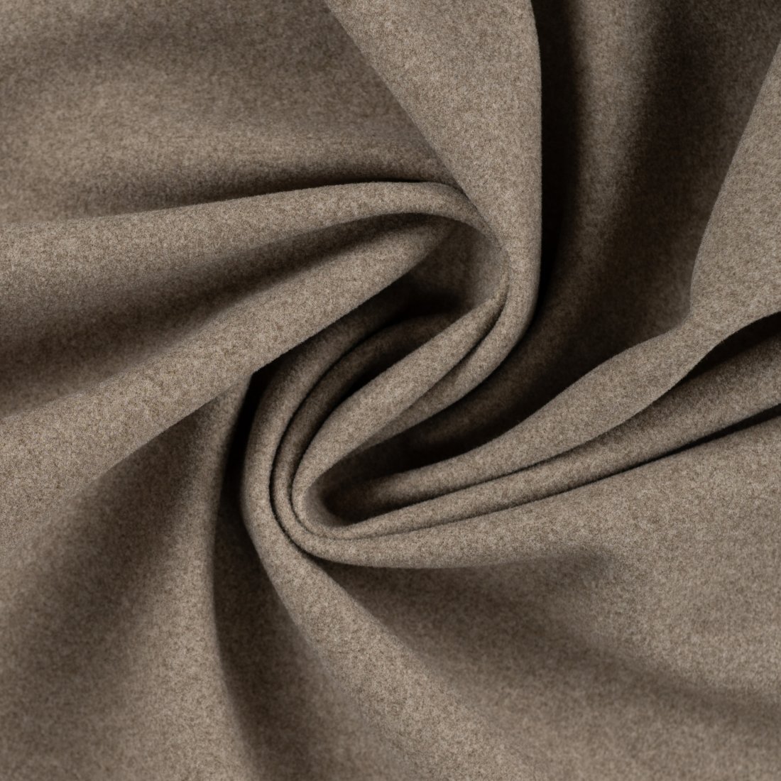 Tissu lainage chiné bicolore recto verso beige