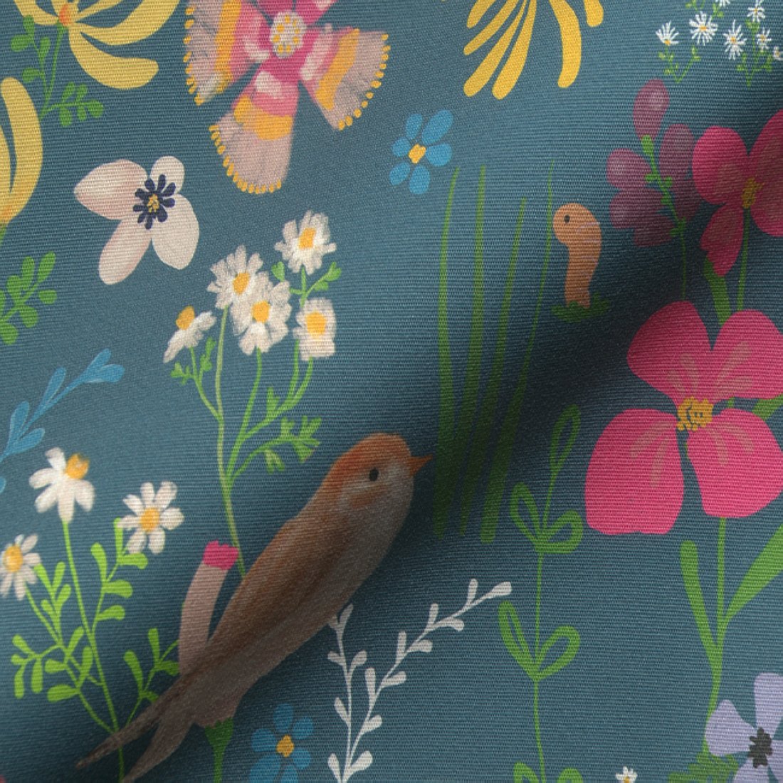 Toile outdoor impression digitale fleurs du jardin