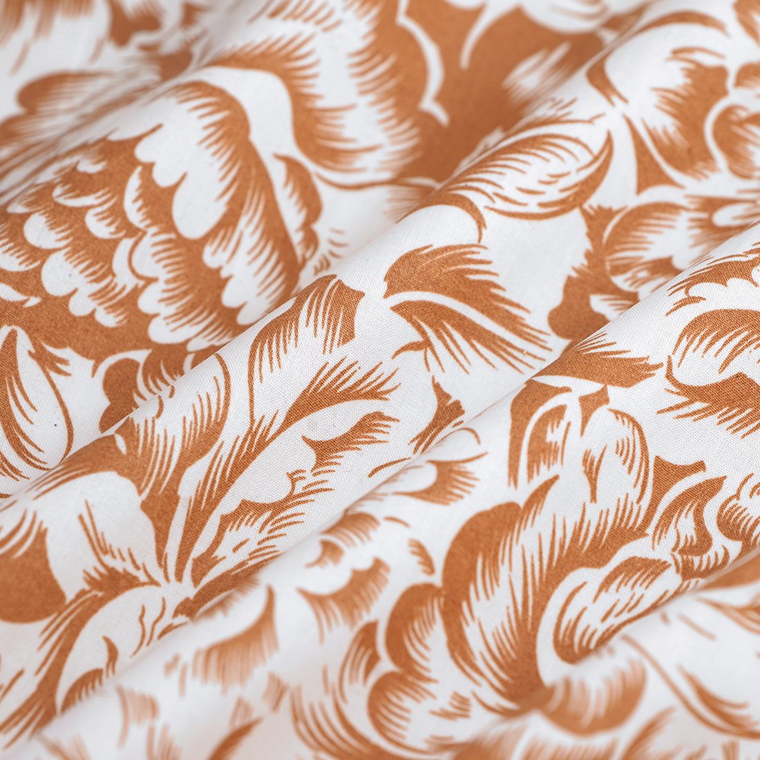 Tissu cretonne enduite Sienne terracotta - MT