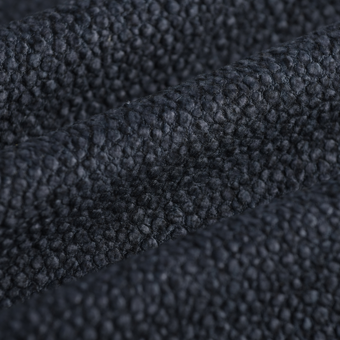 Tissu velours relief Seattle bleu - MT