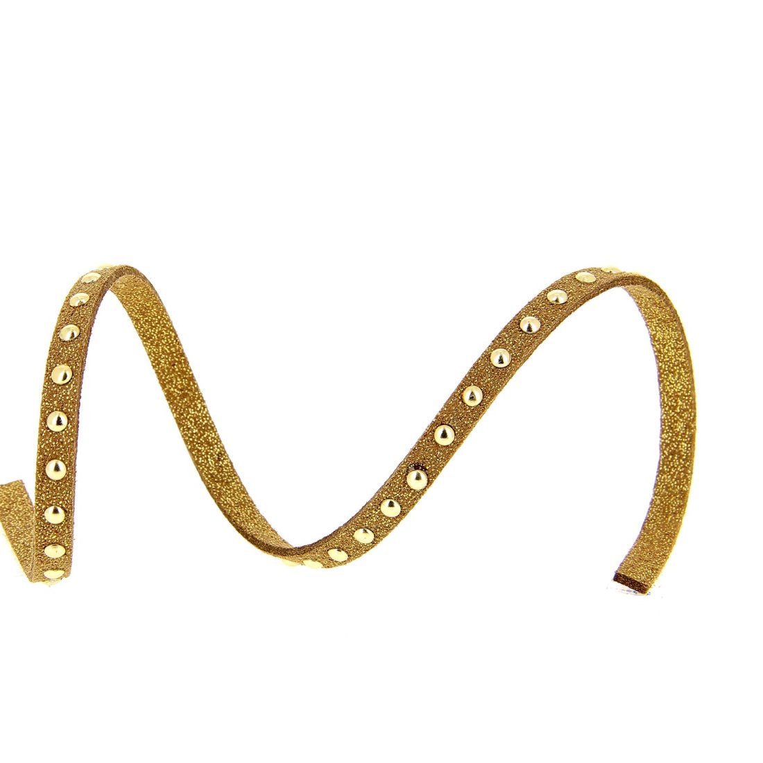 Ruban clouté doré 5 mm
