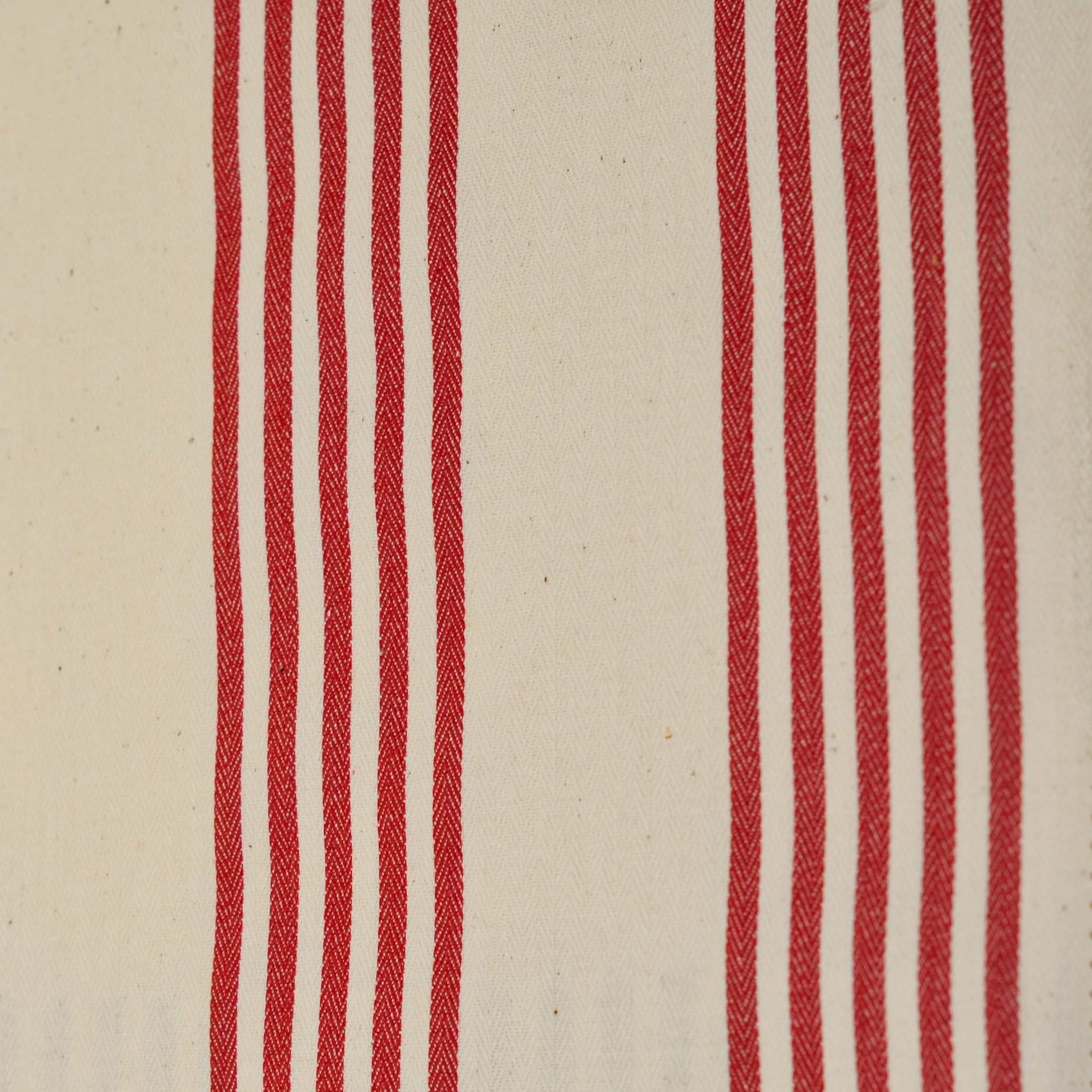 Toile tissé-teint rayures rouges