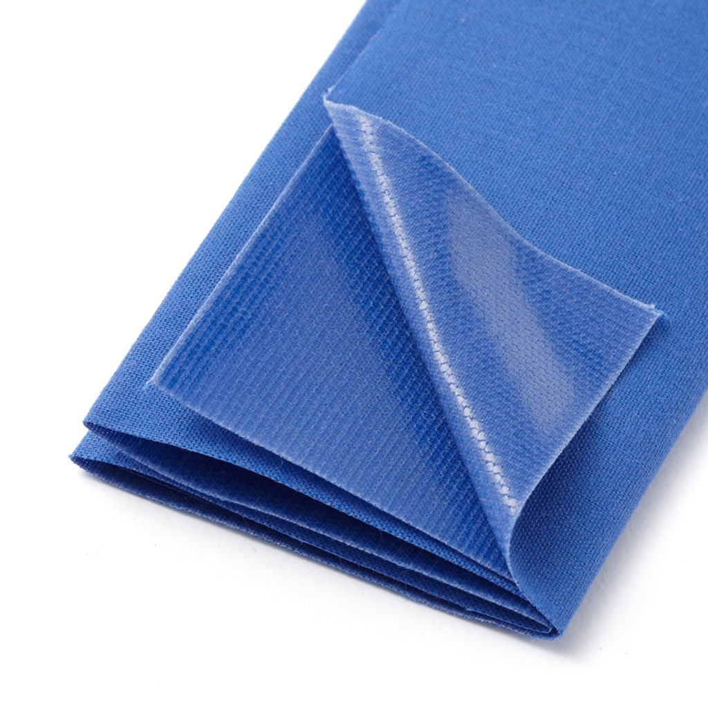 Pièce thermocollante coton bleu roy