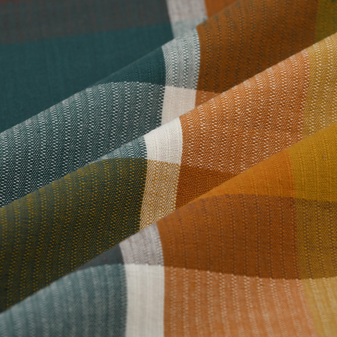 Tissu tissé teint relief grand carreaux multicolore - MT