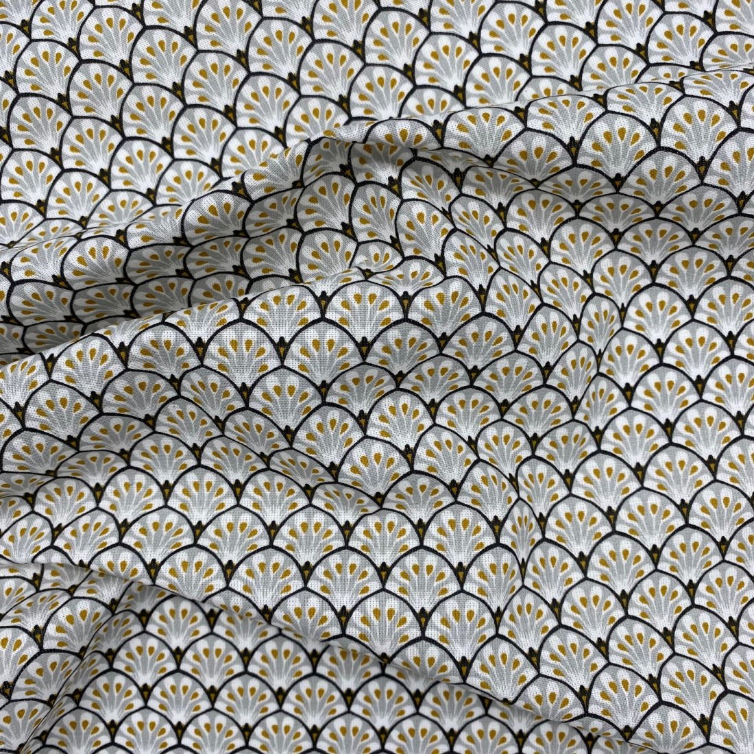 Tissu cretonne imprimé queue de paon — vue 7