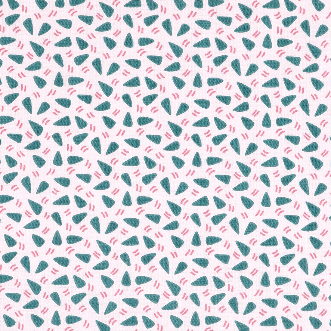 Tissu cretonne mini pétales fond rose