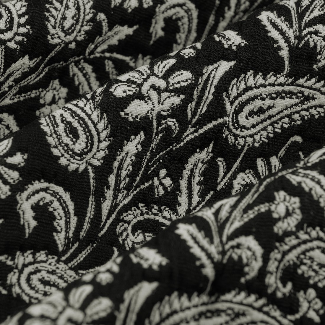 Tissu jacquard Mumbai noir