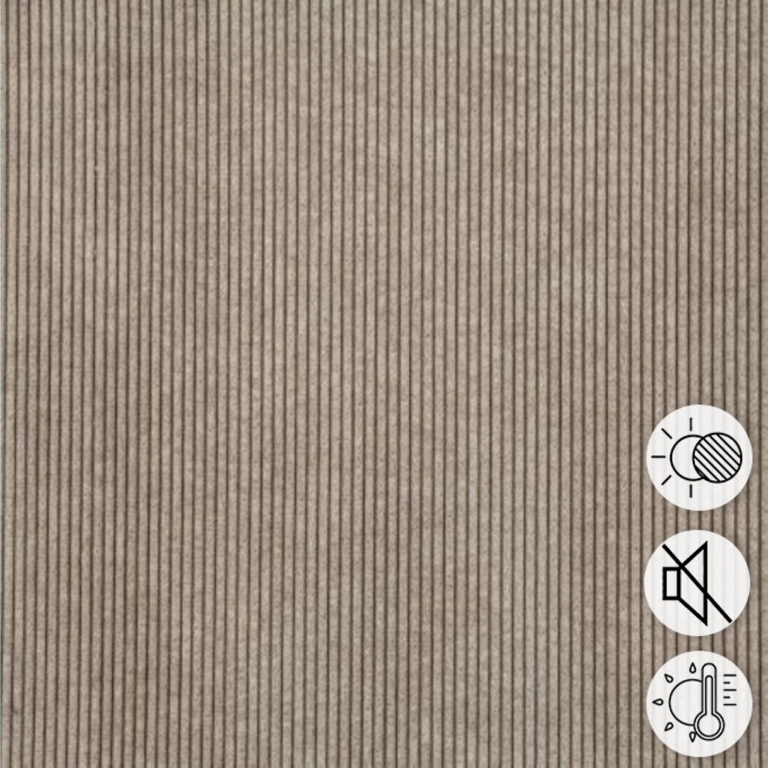 Velours thermique et obscurcissant alberta taupe - Linder