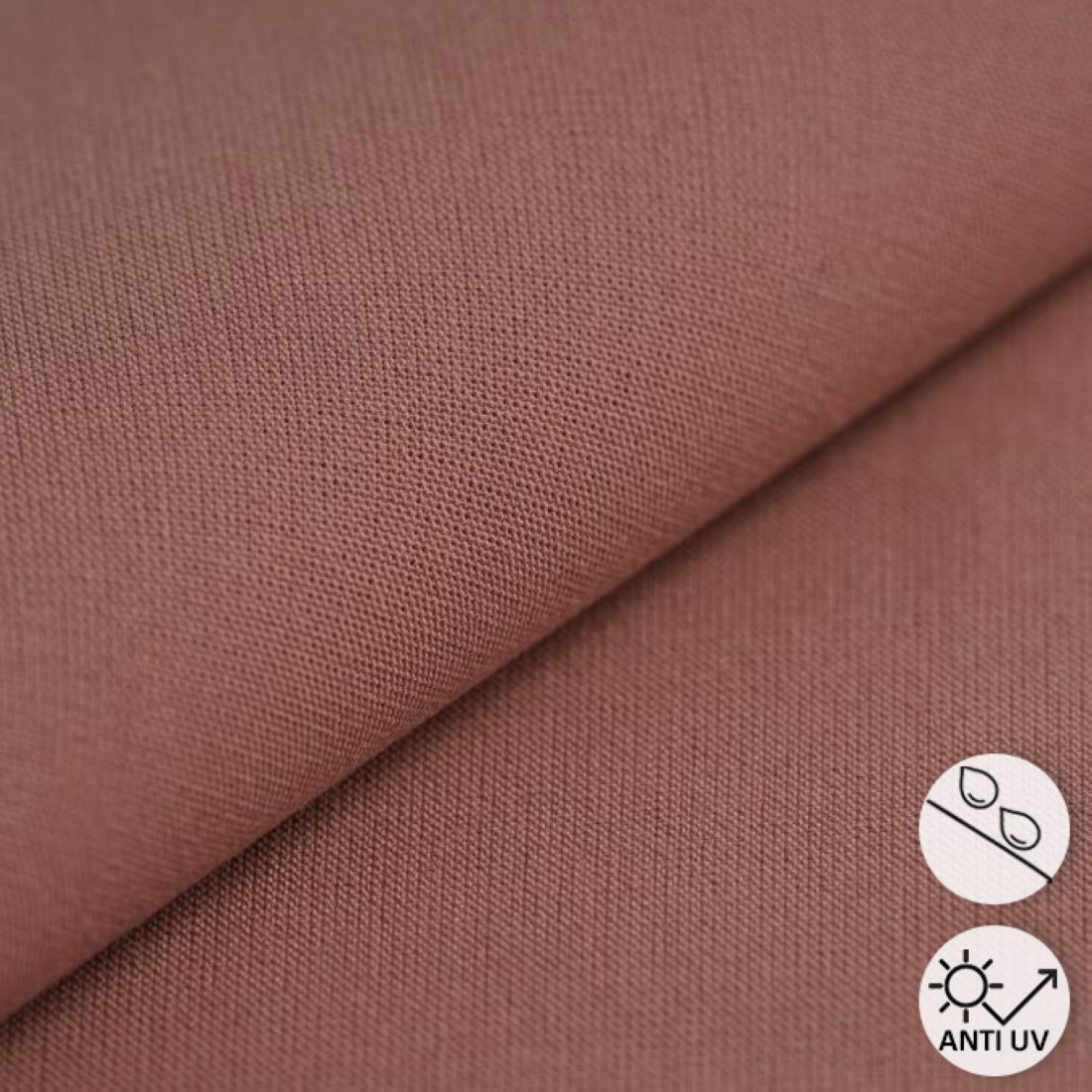 Tissu Hanck toile extérieure unie anti-uv déperlant terracotta - MT
