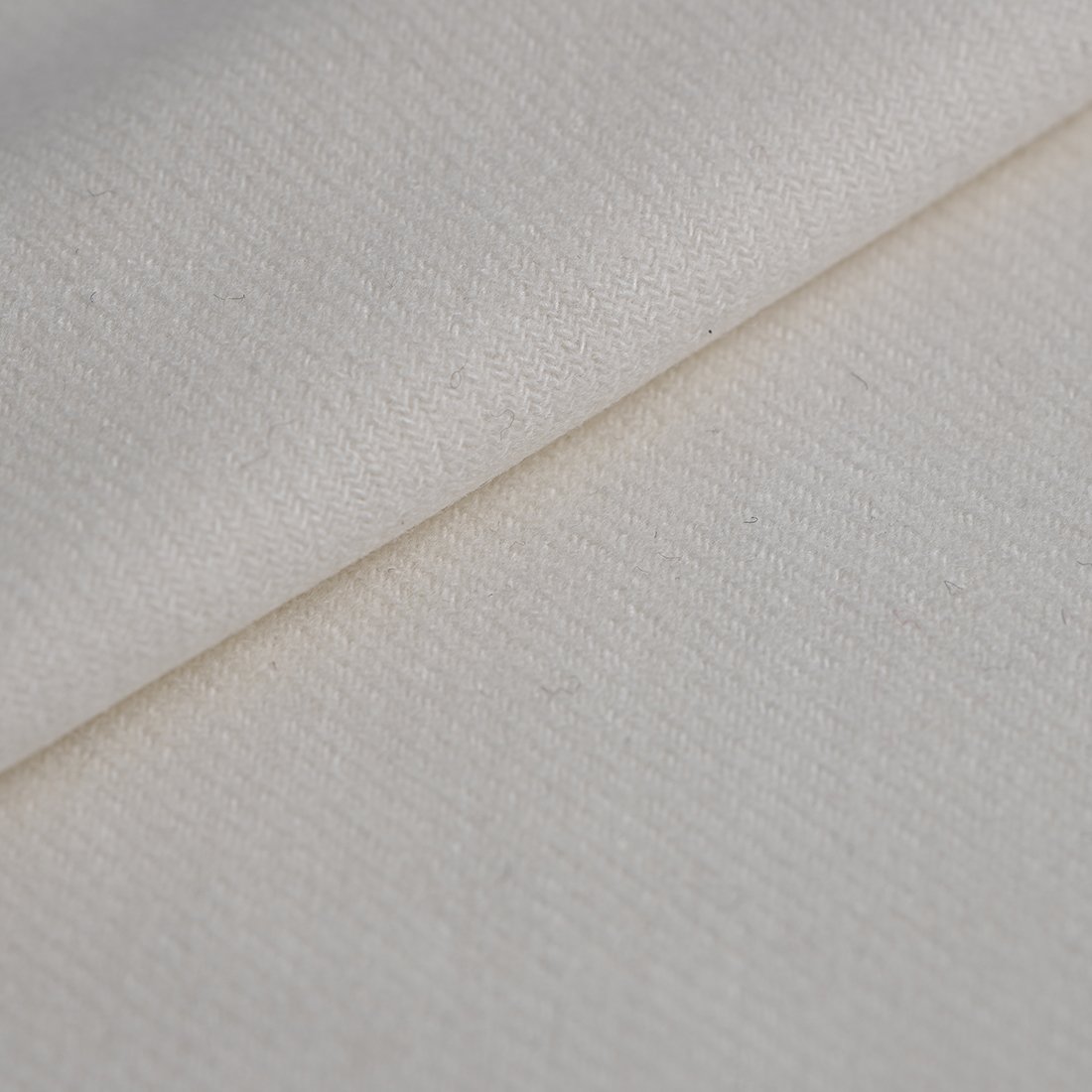 Tissu lainage uni chiné écru - MT