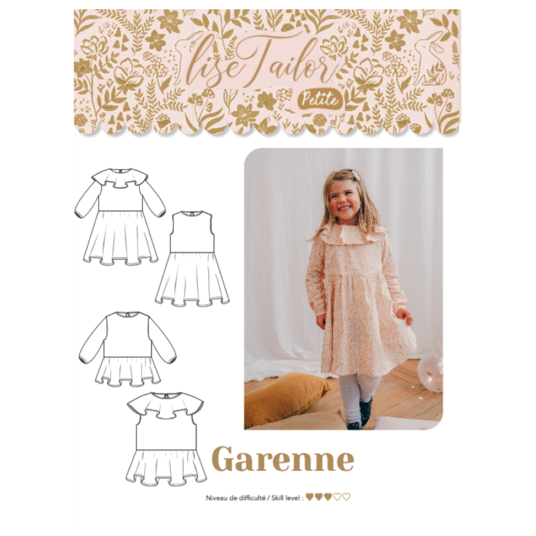 Patron Petite Garenne blouse/robe enfant - Lise Tailor - Lise Tailor - Mondial Tissus