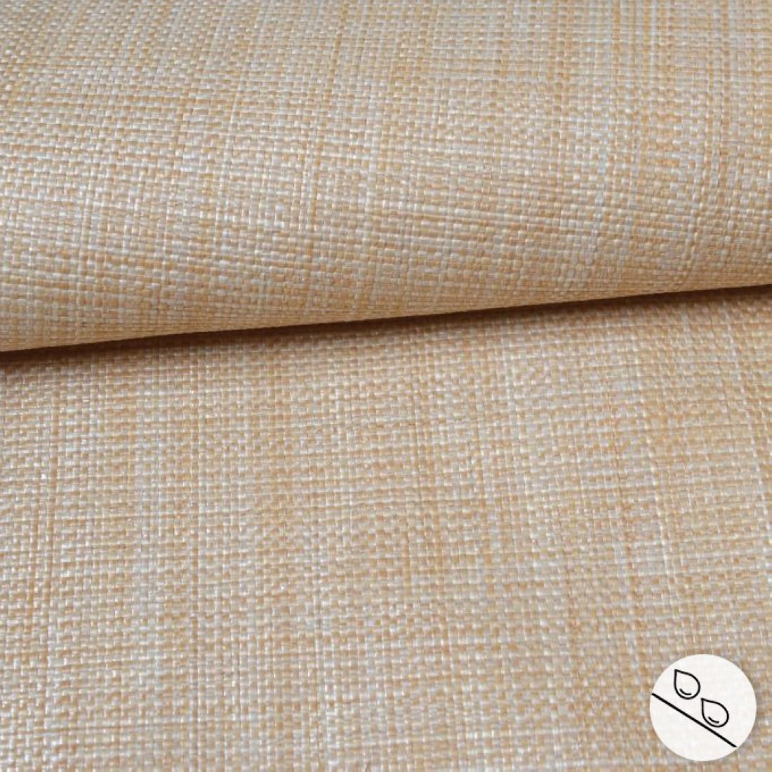 Toile imitation raphia déperlant beige