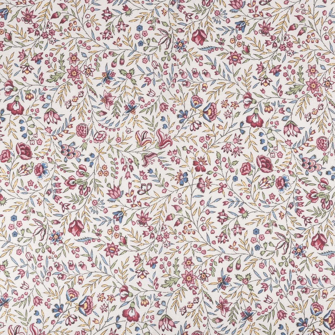 Tissu coton provençal beaucaire indienne bordeaux