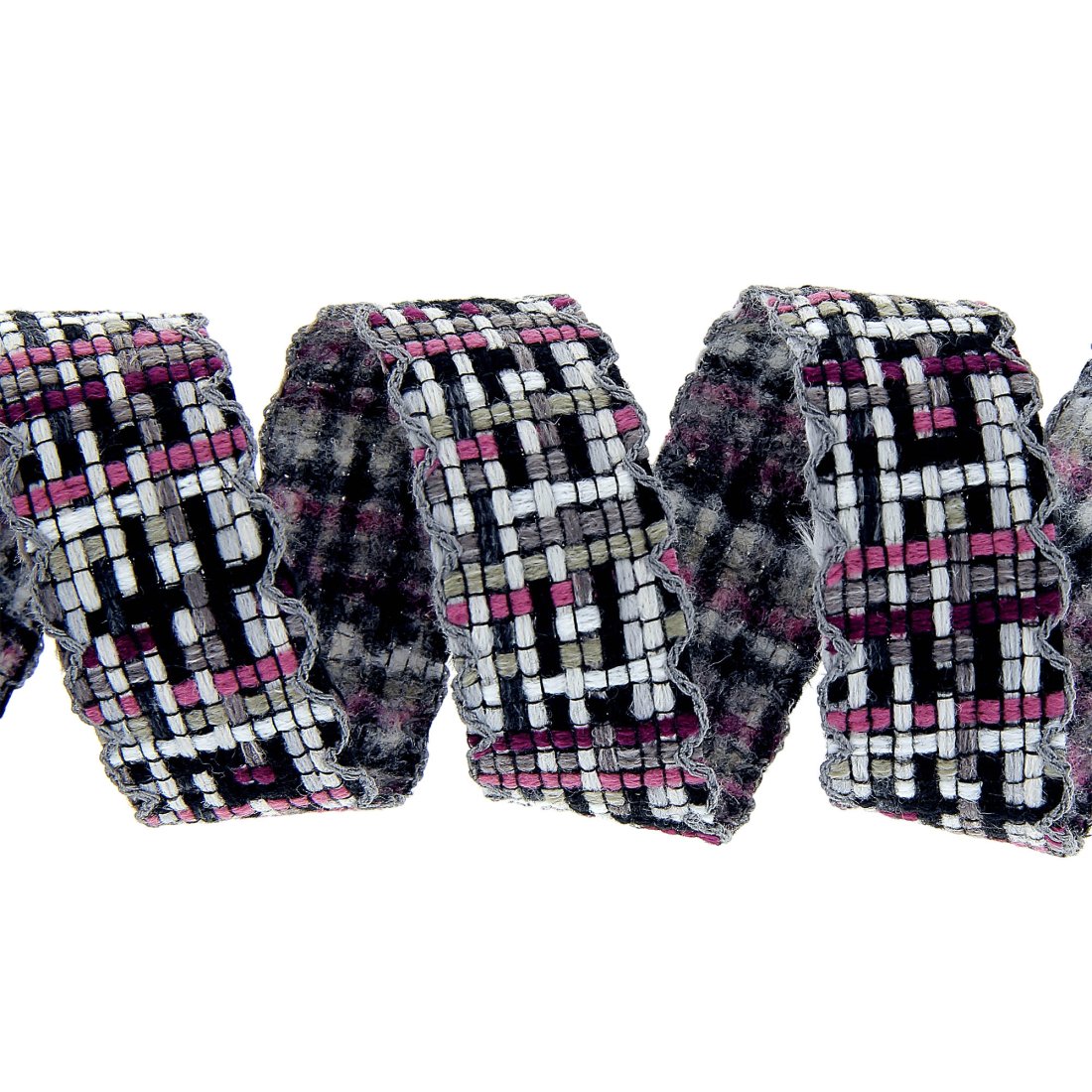 Galon tissé rose fuchsia 25mm