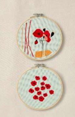 DMC Kit Mindful Making - duo kit de broderie duo champs de coquelicots - DMC - Mondial Tissus