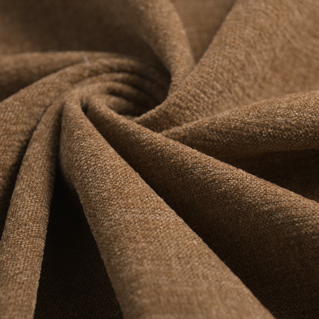 Tissu toile chenille Oslo marron - MT