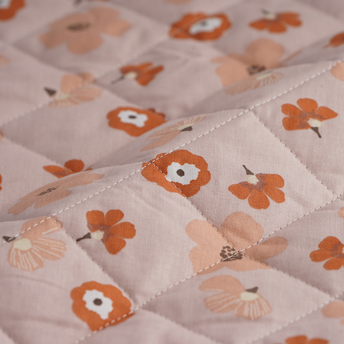 Tissu matelassé Polka blush - MT