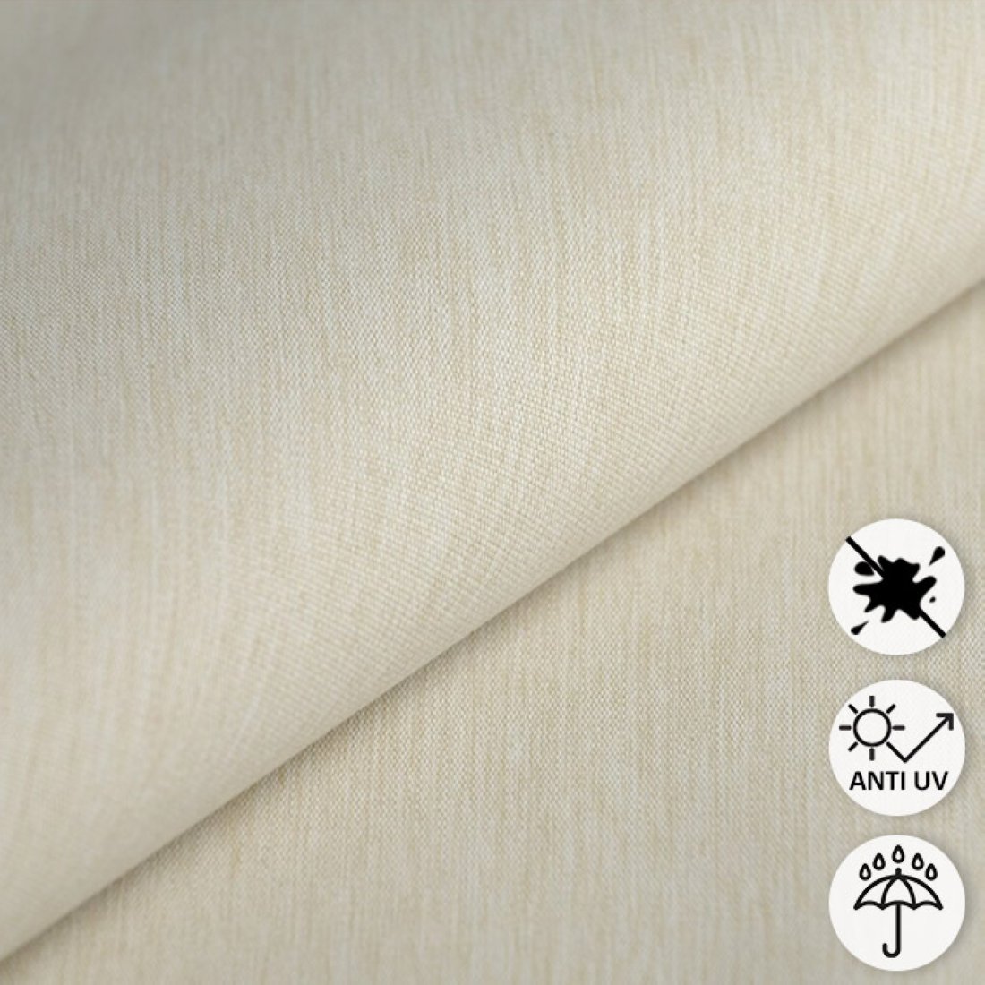 Tissu bâche imperméable résistant uv Cyclone écru chiné