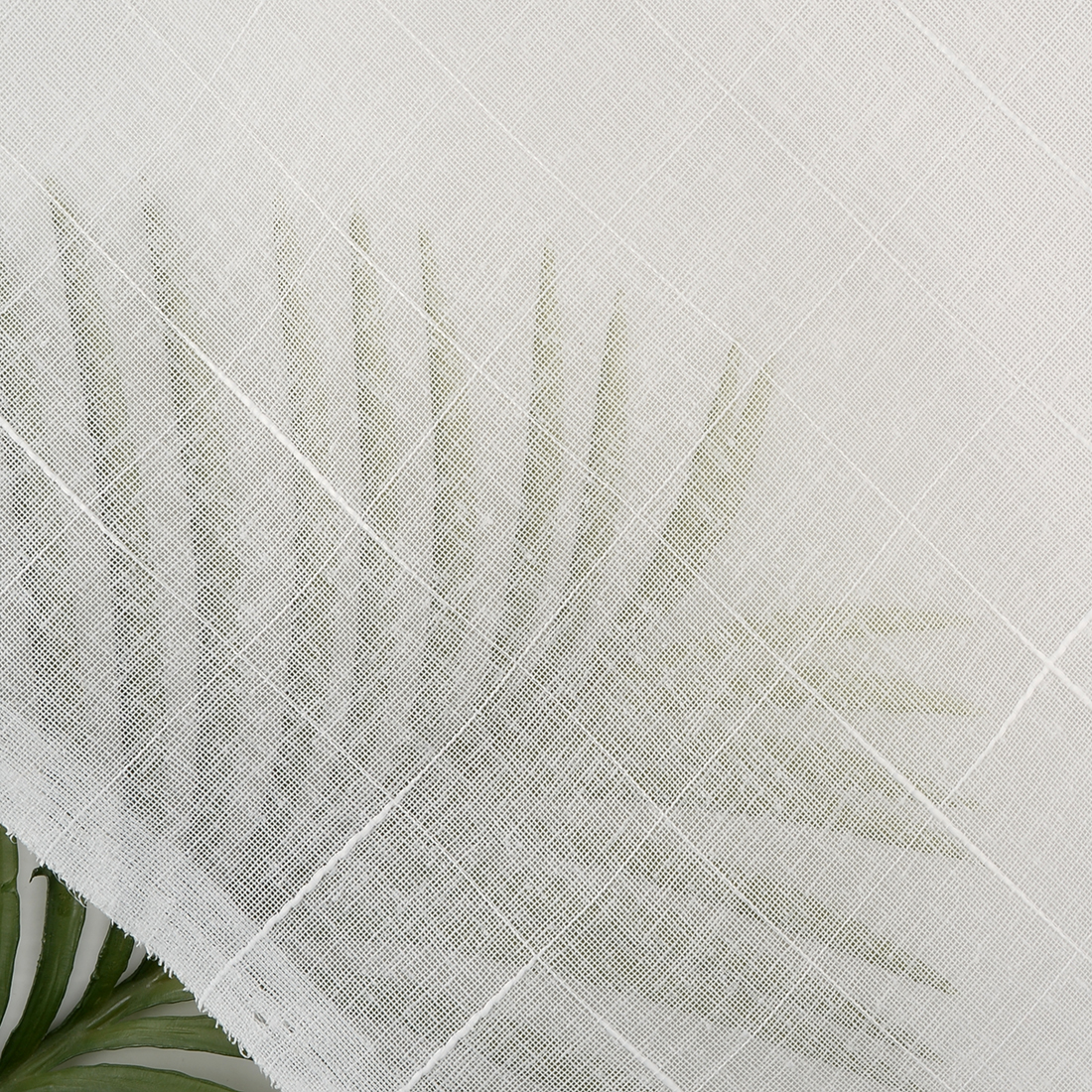 Tissu voilage étamine carreaux encelade plombé écru - Linder