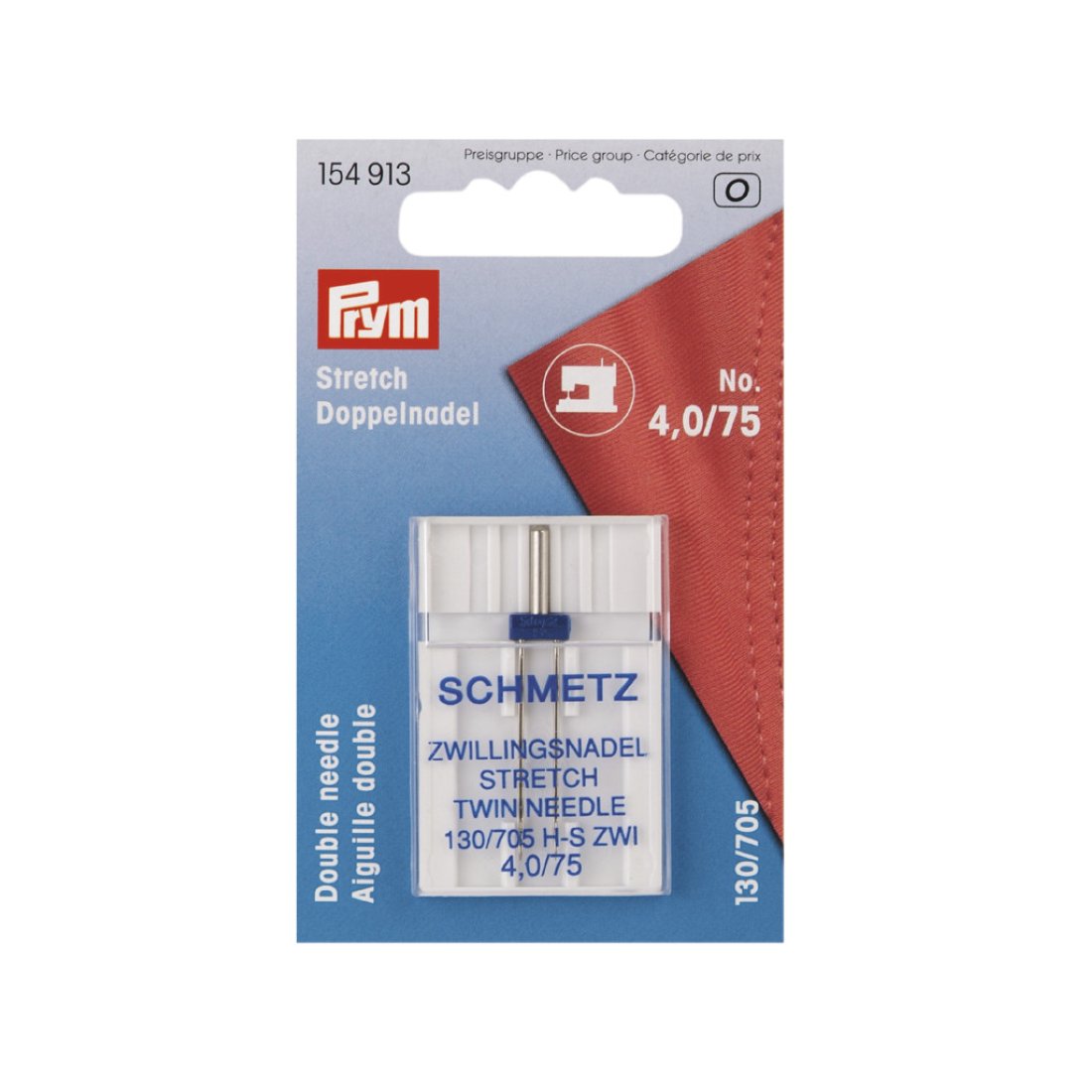 Aiguilles doubles pour machine à coudre à talon plat 4/0.75