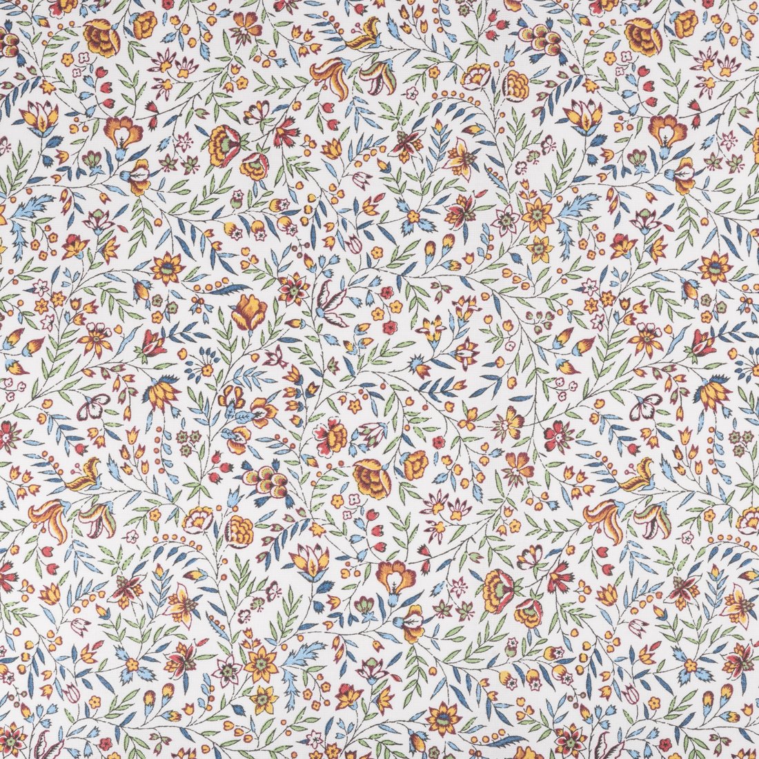 Tissu coton provençal beaucaire indienne bleu