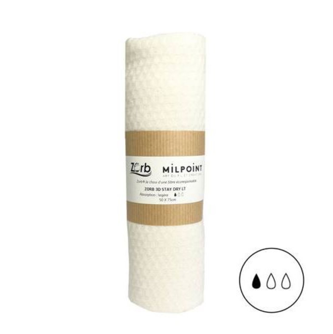 Coupon ZORB 3D staydry lite antimicrobien beige 50 x 75 cm - Zorb