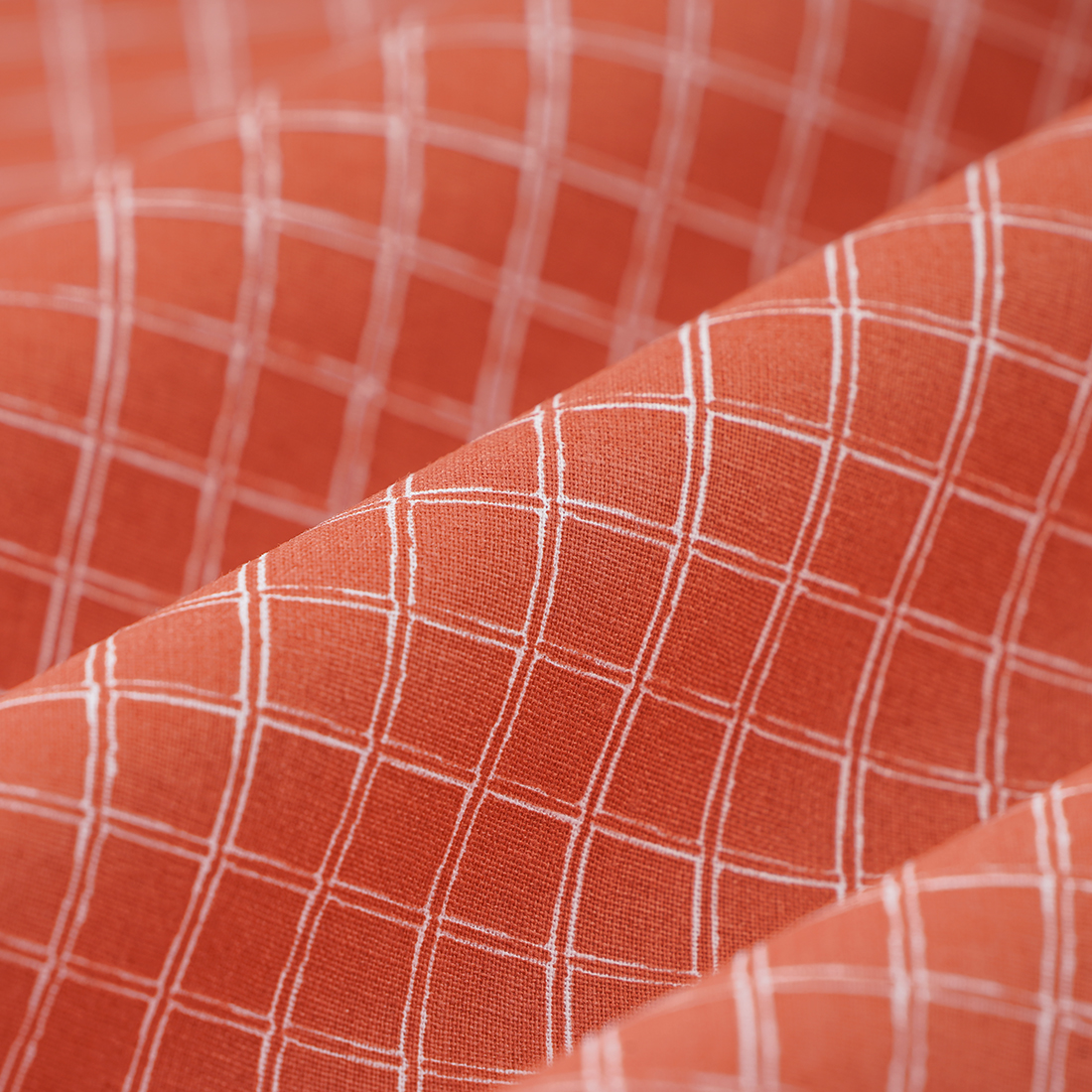 Tissu cretonne carreaux blanc rouge - MT