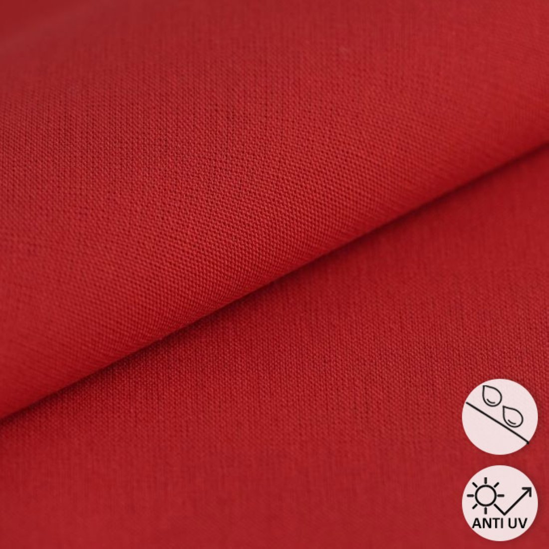 Hanck toile exterieure rouge 280cm déperlant anti uv - MT