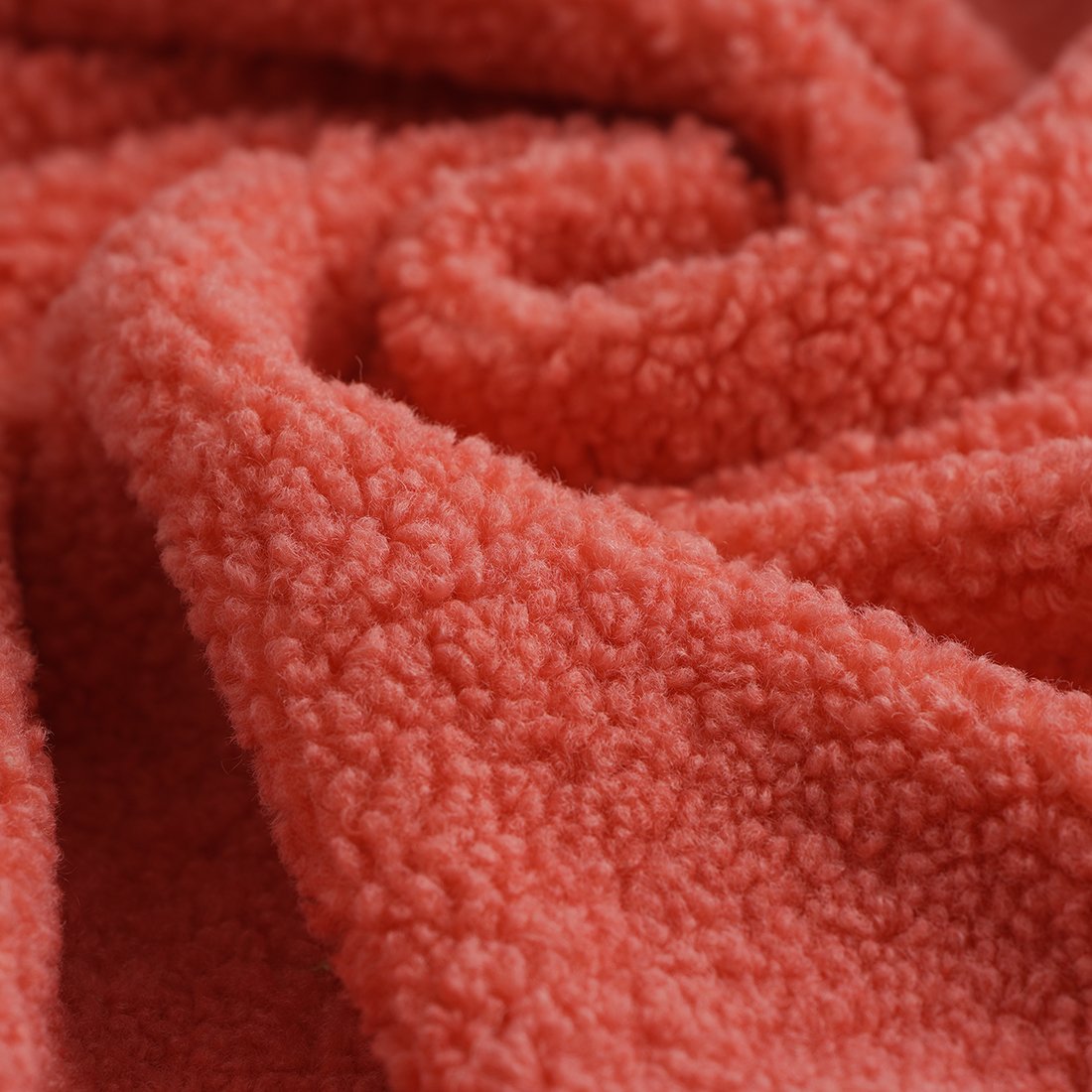 Tissu Sherpa lourde polyester bouclette rose - MT