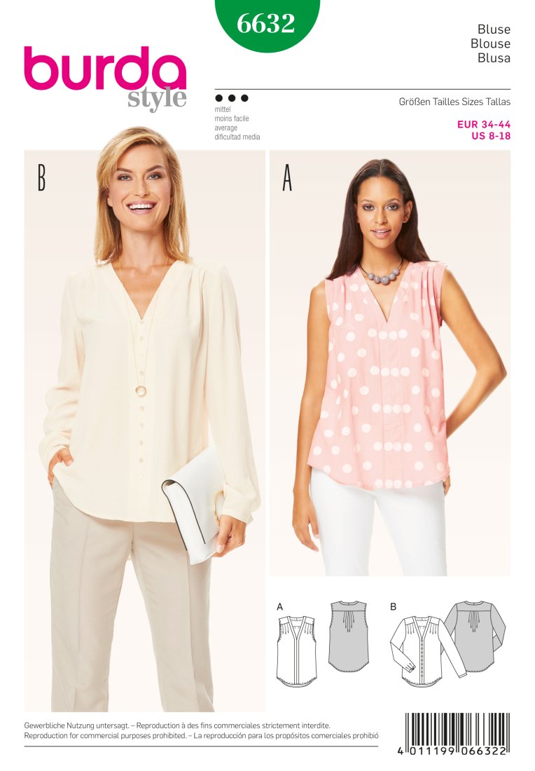 Patron burda 6632 tunique
